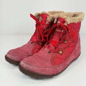 Columbia Red Minx Shorty Waterproof Boots W size 9